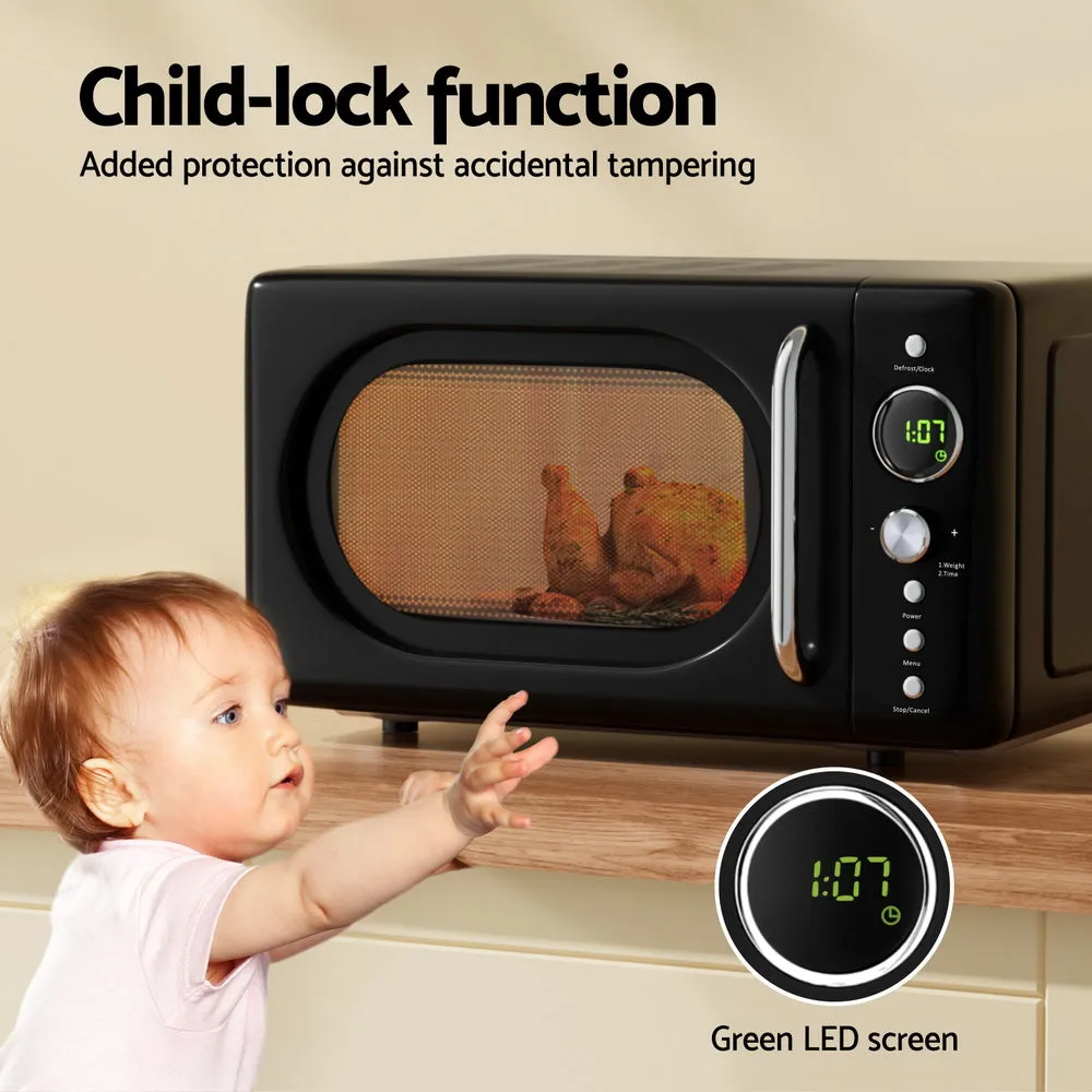 20L Microwave Oven | 700W, Black | Compact & Efficient