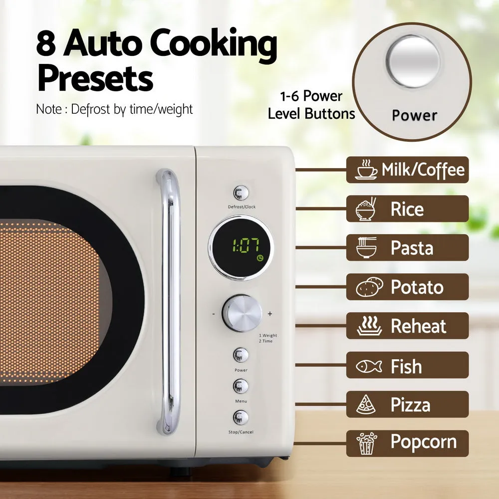 20L Microwave Oven | 700W, Cream | Compact & Efficient