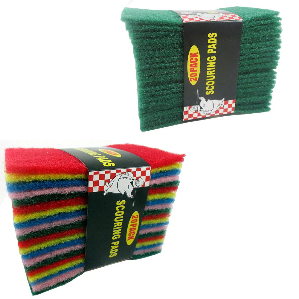 60 Ct Scouring Pads Medium Duty Home Kitchen Scour Scrub Cleanning Pad Wholesale