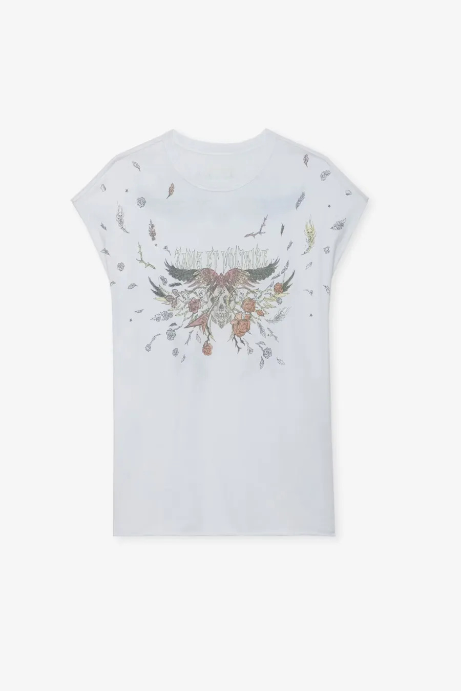 Cecilia Concert Diamante Tank Top Blanc