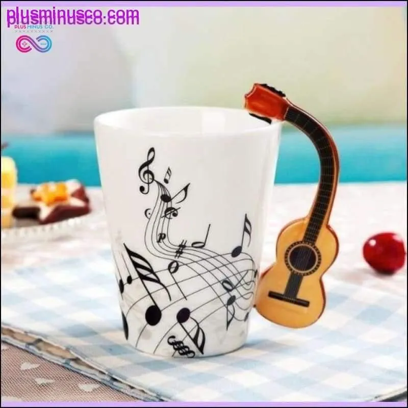 Creative Music Violin & Guitar Ceramic Mugs Novelty Gifts