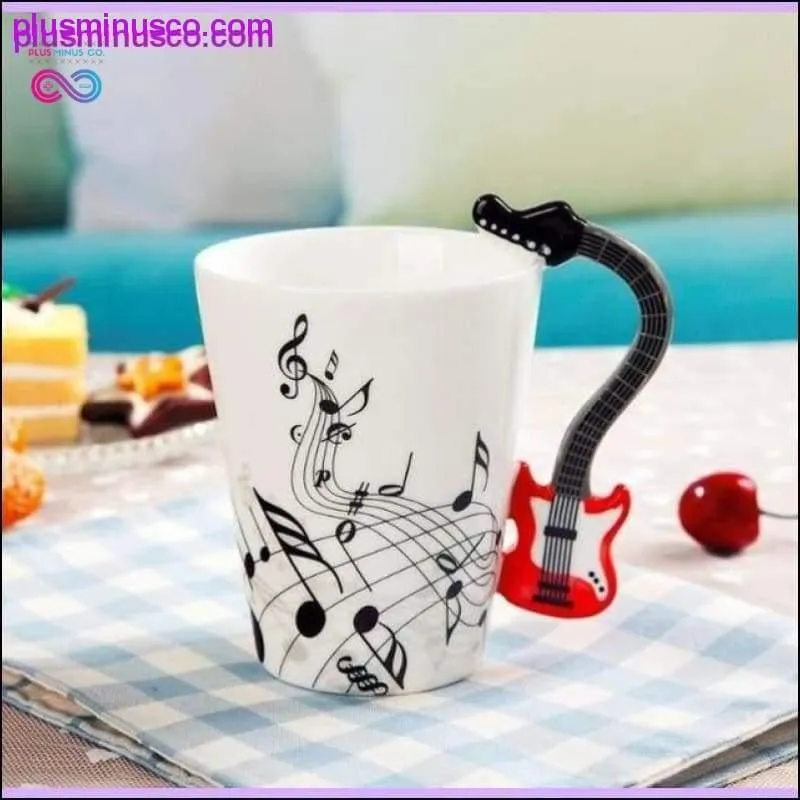 Creative Music Violin & Guitar Ceramic Mugs Novelty Gifts