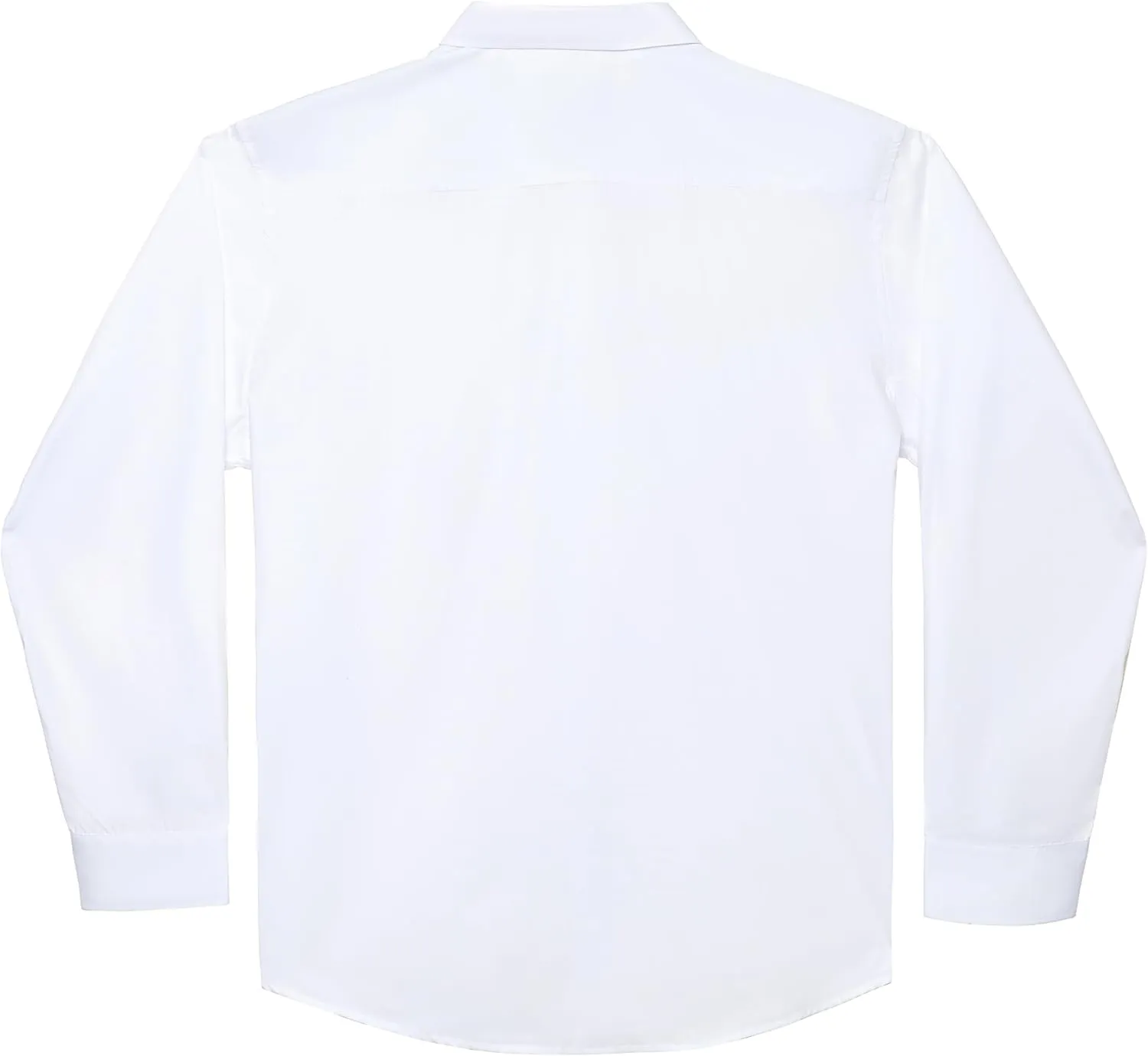 Double Pump Big and Tall Dress Shirts for Men Long Sleeve Business Casual Solid Button Down Shirts from XXL(T) to 6XL(T)