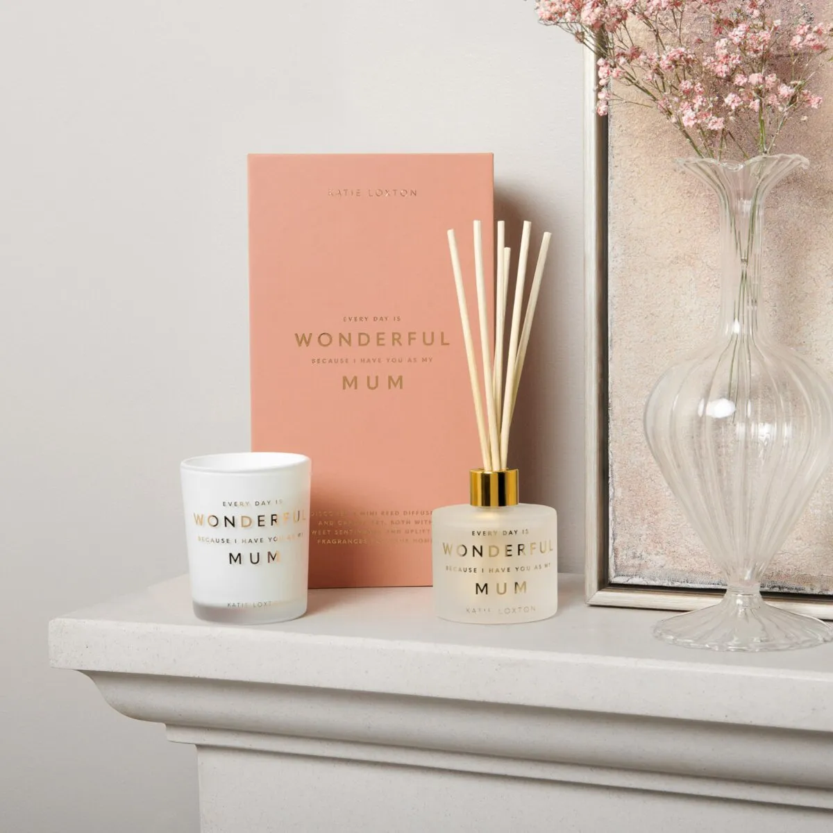 'Every Day Is Wonderful Because I Have You As My Mum' Mini Sentiment Fragrance Set | Peach Rose & Sweet Mandarin