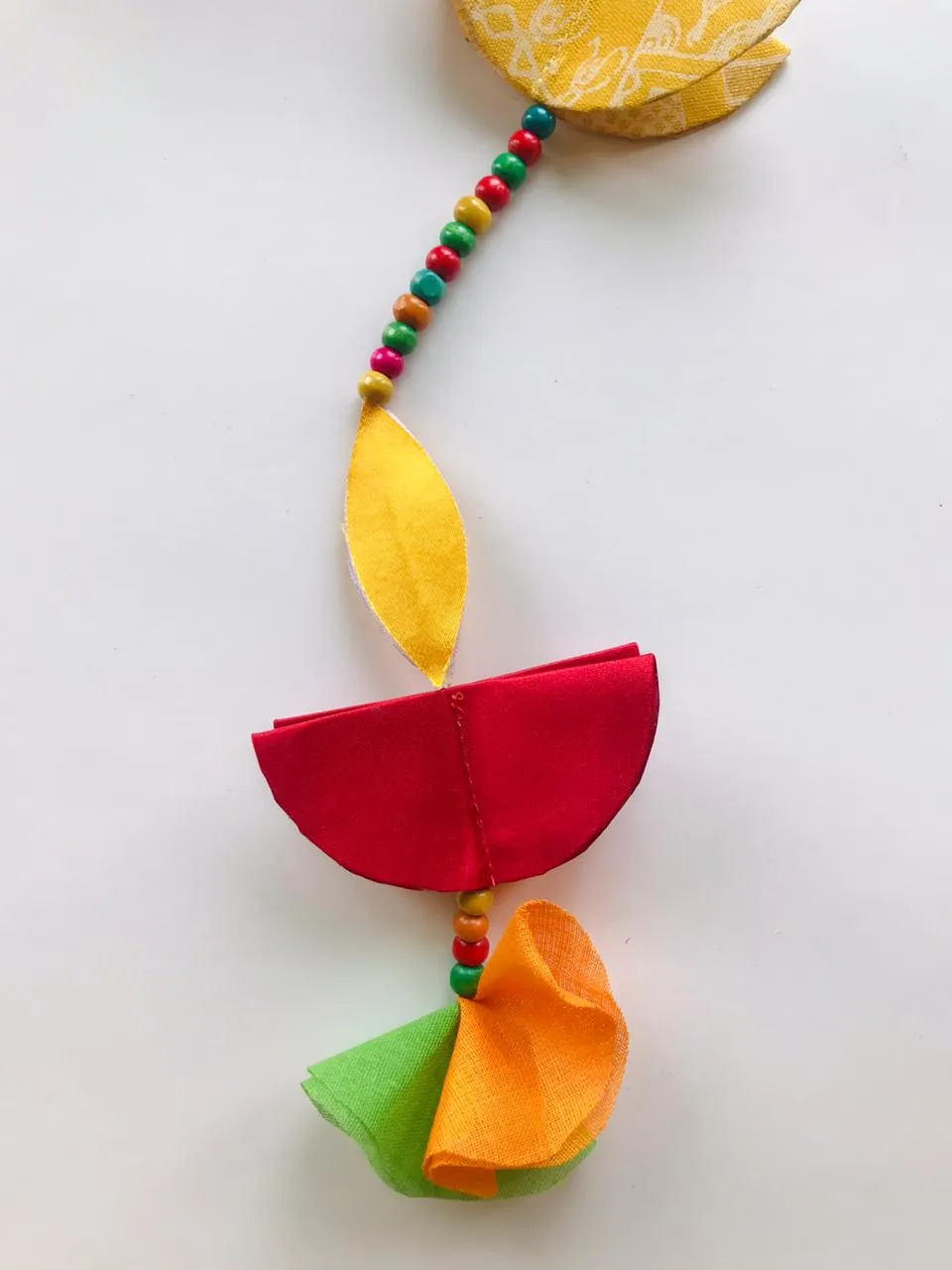 Fabric Diya String Hanging Prop