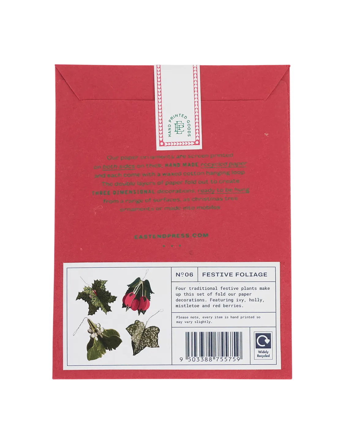 Festive Foliage Paper Ornaments