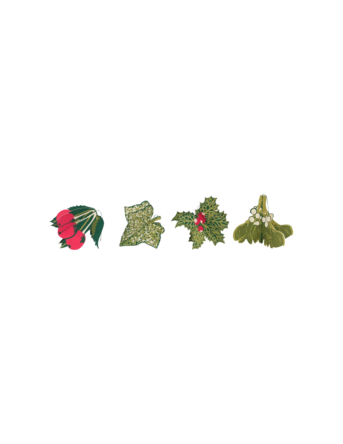 Festive Foliage Paper Ornaments