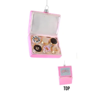 Glass Box Of Donuts Ornament