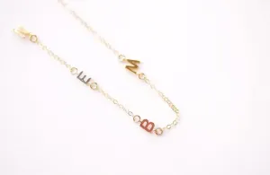 Gold Letter Connector Charm l Wholesale Jewelry Findings l Vermeil 18k Gold 925 Sterling Silver