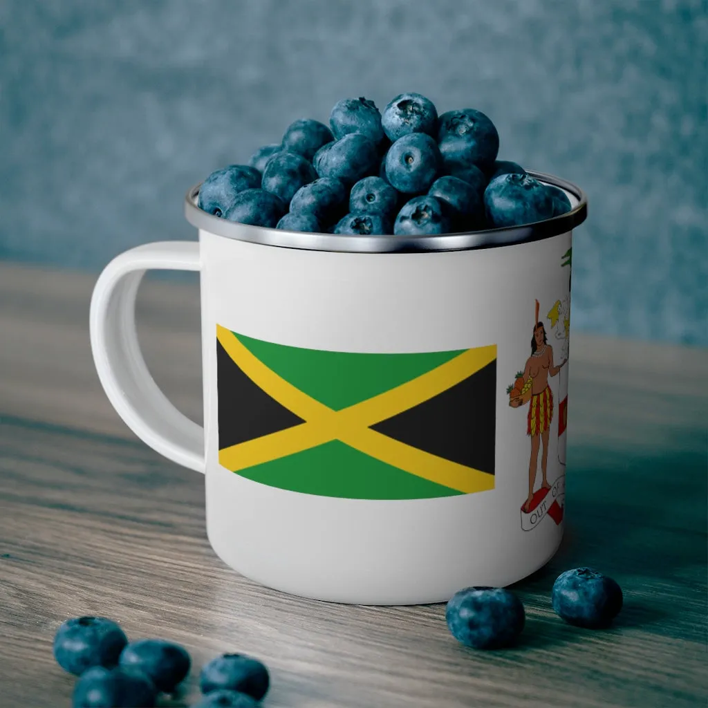 Jamaica Coat Of Arms Enamel Mug