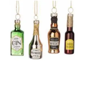 Liquor Bottle Ornaments (Set of 4)