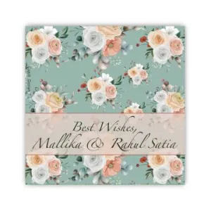 Personalised Teal Floral Gift Tags