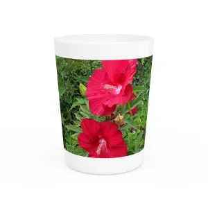 Red Flowers Shot Glass