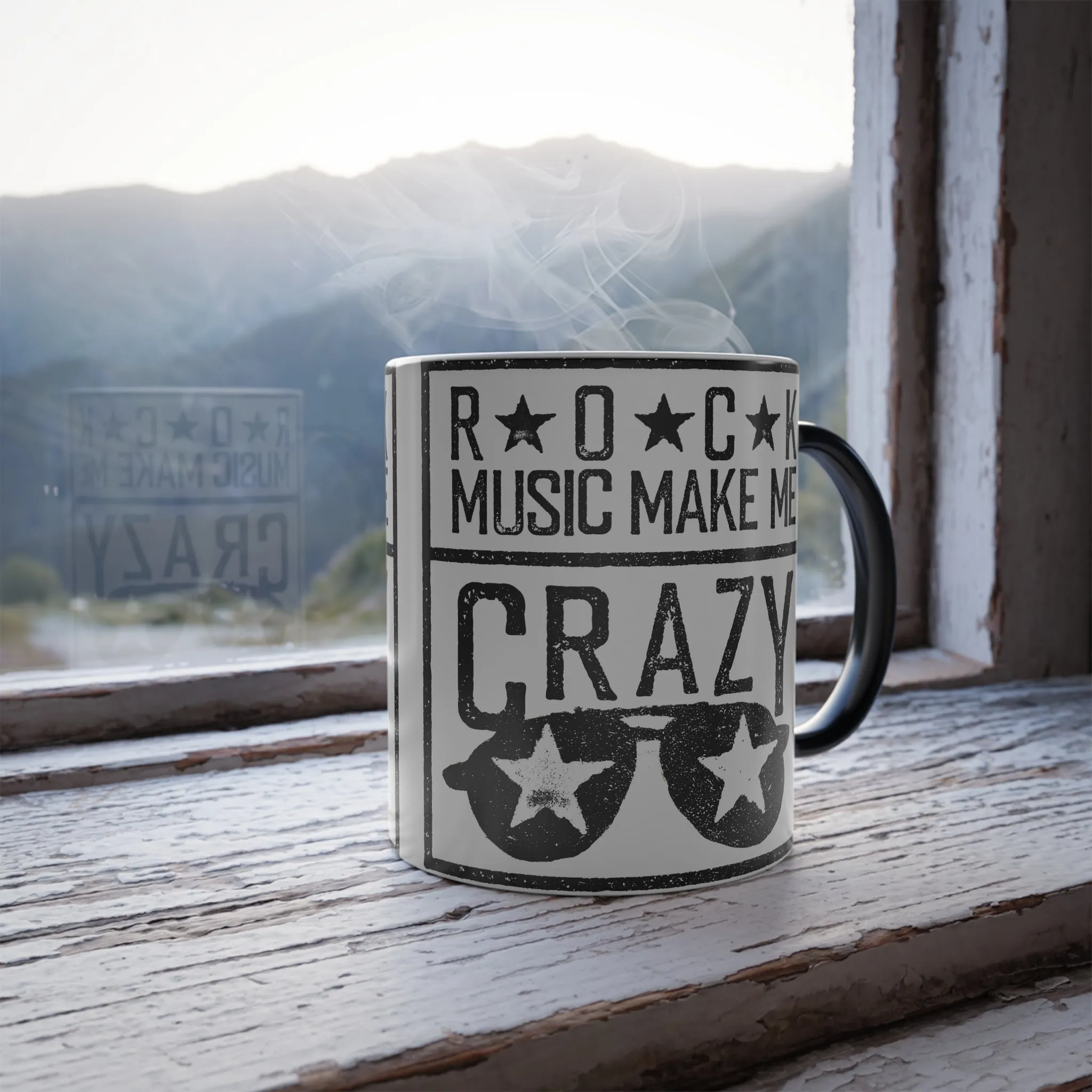 Rock Music Makes Me Crazy - Color Morphing Mug, 11oz