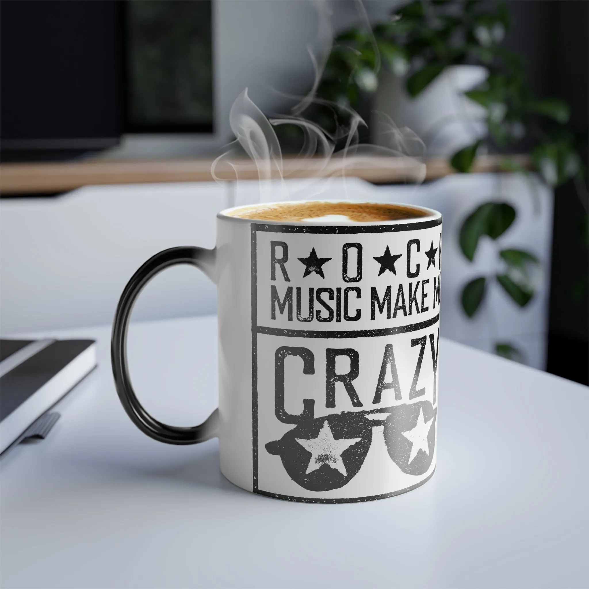 Rock Music Makes Me Crazy - Color Morphing Mug, 11oz