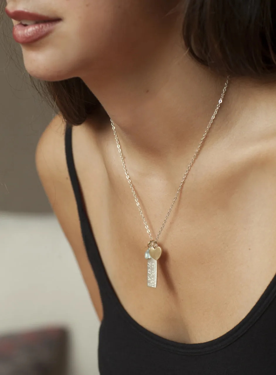 Small Flat Heart Charm