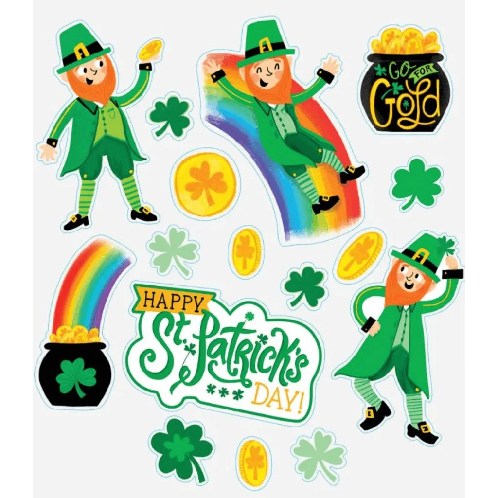 St Patrick's Day Vinyl Window Decorations