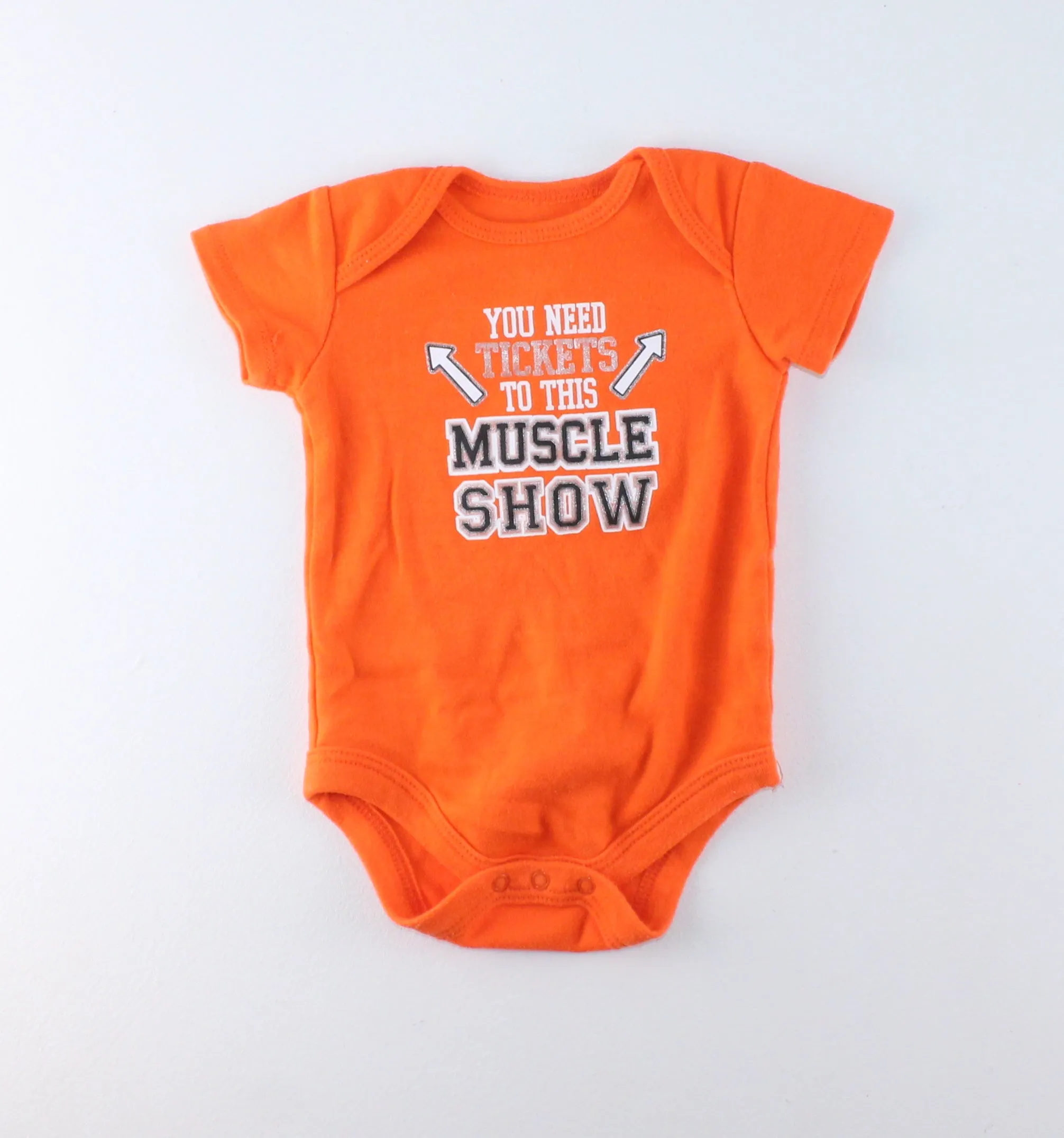 TICKETS TO THE MUSCLE SHOW ONESIE 0-3M PRE-LOVED