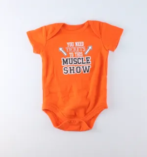 TICKETS TO THE MUSCLE SHOW ONESIE 0-3M PRE-LOVED